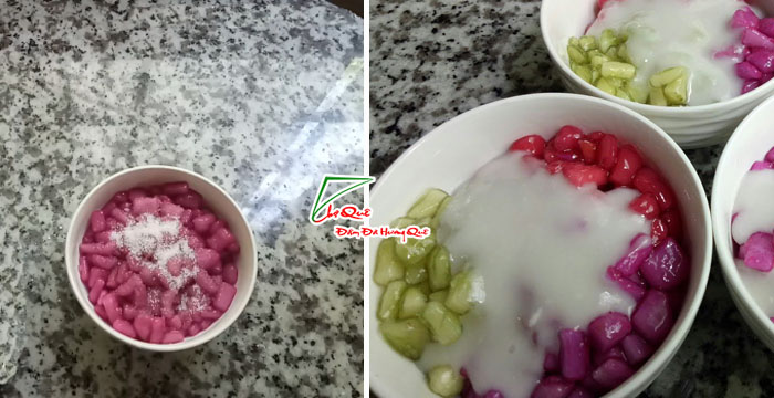 chè thạch củ năng cốt dừa